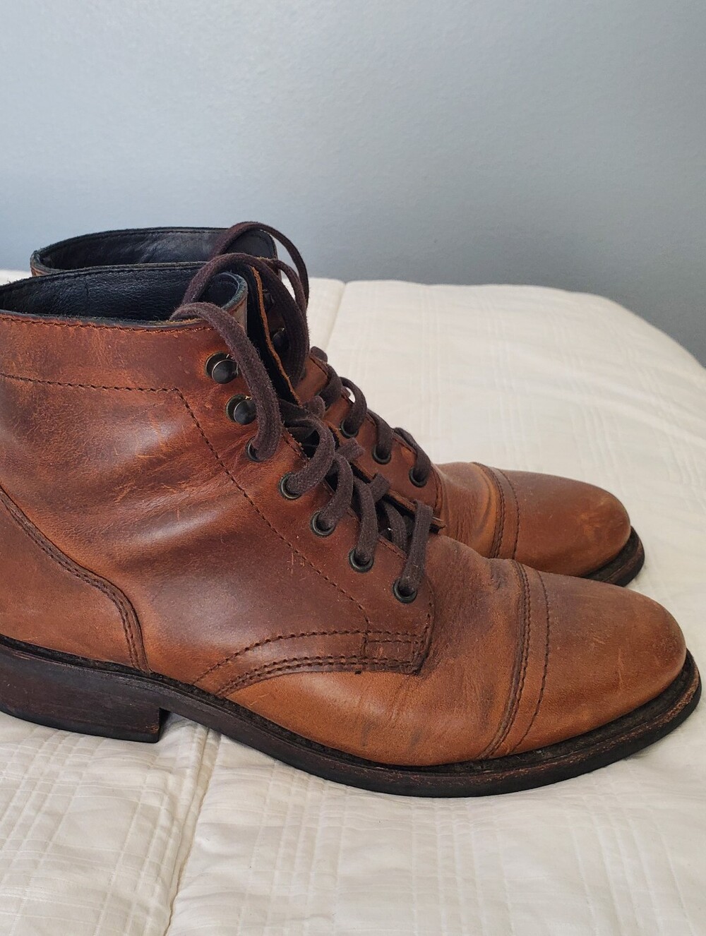 Thursday Boot Company Women's Brown Lace-Up Leather Boots